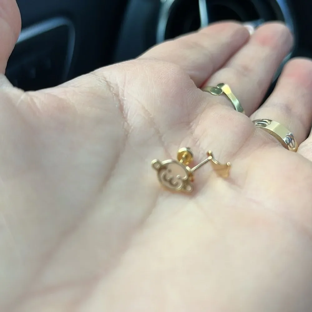 HOST PICK 14k gold plated Banana&Monkey Earrings